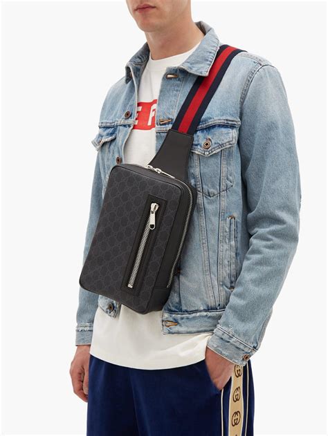 crossbody bag mens gucci|gucci cross body bag men.